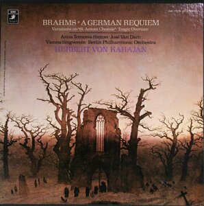 中古LP「A GERMAN REQUIEM/ブラームス：ドイツ・レクイエム 作品45 」カラヤン/トモワ=シントウ/ファン=ダム/ベルリン・フィル2枚組