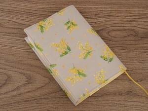 [ library book@] gum band . attaching book cover pocketbook cover *mimo The floral print flower * light gray 