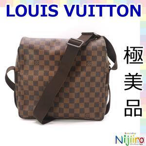 【極美品】ルイヴィトン　LOUIS VUITTON ダミエ　ナヴィグリオ ショルダーバッグ　斜めがけ 鞄　カバン ブラウン　茶色　1528