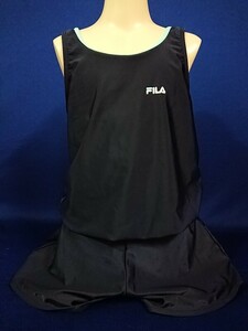 ka_2638 ★定形外 配送★ FILA フィラ 光沢系 ネイビー ショートパンツタイプ 競泳水着 170(LL)