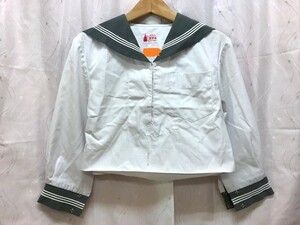 to_8110 ★定形外 配送★ 九州方面 中学 高校 グレー襟 夏服 長袖 中間服 指定セーラー服 サイズ M程度 制服の店 スマート 製　制服