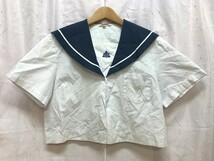 to_8417 ★定形外 配送★ 鹿児島県 南九州市立知覧中学 夏服 半袖 指定セーラー服 サイズ LL程度 HatoSakura ハトサクラ 製　制服_画像1