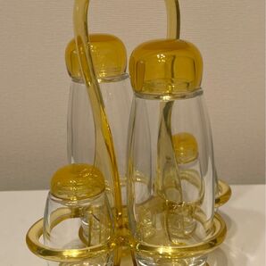 グッチーニ　ボッリ　クルエセット　イタリア製　訳あり　オイル、ビネガー、ソルト＆ぺッパーのガラス瓶のセット