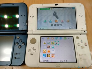 ジャンク new 3DSLL 本体 2台セット ホワイトとブルー 要修理 部品取り用 ニンテンドーNintendo