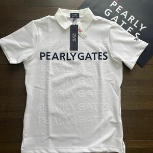 送料無料PEARLY GATESパーリーゲイツMENS PEARLY GATESロゴジャカードポロシャツ高技術駆使デザインsomething Old White(お買得4)新品