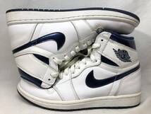 ■ NIKE AIR JORDAN 1 RETRO HIGH OG METALLIC NAVY AJ1 ナイキ エアジョーダン レトロ ハイ メタリックネイビー 555 ●240218_画像4