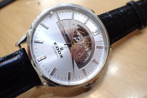 定価約17万円 EDOX/エドックス ◆レヴォベール オープンハート 自動巻きメンズ腕時計