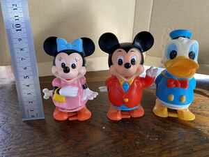 ミッキーマウス ミニーマウス ドナルドダック ディズニー ゼンマイ式 のんびりシリーズ 人形 当時物 レトロ玩具 おもちゃ ゼンマイ ブリキ