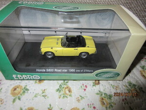 EBBRO Honda S800 Rord star 1966 未使用中古　YELLOW