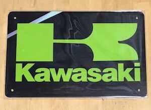 【 Kawasaki カワサキ ② 】☆☆ レトロ ☆ ブリキ看板 ☆