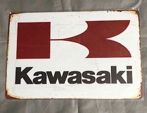 【 Kawasaki カワサキ① 】☆☆ レトロ ☆ ブリキ看板 ☆