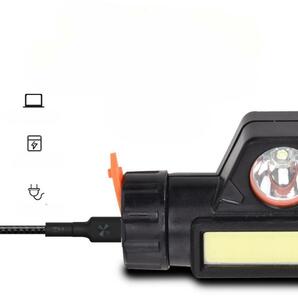 380 LEDヘッドライト 2個セット USB充電式 強力 小型 キャンプ 登山の画像3
