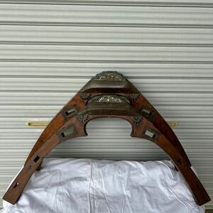 馬具 鞍 2個セット くら 鞍骨 前輪 後輪 菊紋 骨董品 アンティーク レトロ