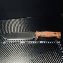 アウトドア サバイバルナイフ 薪割り 鉈 腰鉈 大工道具 鋼製 刃厚6mm 500g 刃長さ19.5cm シース付き　ハンティング_画像9