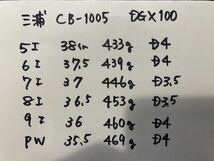 三浦技研 CB-1005 5-PW 6本セット DG X100 アイアンセット MIURA_画像9