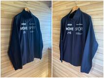 #セール★送 230★DESCENTE デサント MOVE SPORT ムーブスポーツ 軽量 撥水 4WAYストレッチ クロス ジャケット★サイズ O XL★トレーニング_画像4