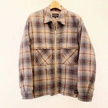 ★未使用美品★PENDLETON／ペンドルトン別注／ロガーブルゾン／オンブレチェック／サイズＬ／カラーキャメル.グレー系_画像1