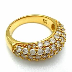 SWAROVSKI｜スワロフスキー 指輪 52【アクティ】ラインストーン ゴールドカラー クリスタルガラス リング アクセサリー ブランド a330etの画像4