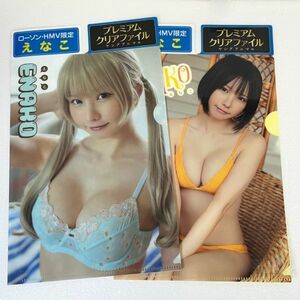 えなこ 雑誌付録クリアファイル片面 2枚セット 未使用品 ローソン HMV