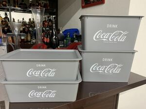 送料込み 収納 工具 箱 4個 セット コカコーラ グレー Coca-Cola BOX キャンプ