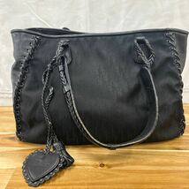 ③ 1円スタート！クリスチャン　ディオール Christian Dior トートバッグ エスニックライン トロッター ハート ブラック 黒 01-RU-0067_画像1