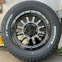 車検対応 16インチ 200系 ハイエース 新品 タイヤホイールセット 4本 モンスタ RT ハイブリッド 215/65R16 ホワイトレター_画像2