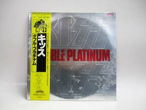 《ジャムルK》 hc0218-97◆送料無料◆ LPレコード　洋楽　国内盤　THE KISS　キッス　DOUBLE PLATINUM　ダブル・プラチナム　帯付き