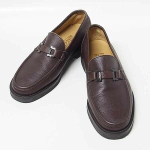 【フェラガモ/FERRAGAMO】メンズ ローファー 8EE 型押しレザー ブラウン