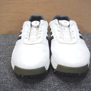 廃盤 adidas アディダス ゴルフ シューズ 靴 スニーカー BB7906 Traxion Boa ボア 白 ホワイト 防水の画像3