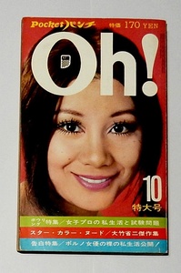 PocketパンチOh！1971年10月号 奥村チヨ ザ・シュークリーム 関根恵子 柴田リカ 渥美マリ 池玲子 サンドラ・ジュリアン　ほか