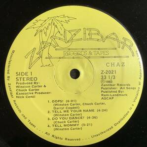 【送料込】【レア 1983 US Original】Chaz - Chaz LP U.S. Black Disk Guide No. 540の画像3