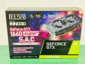 ★新品未使用★ ELSA GeForce GTX 1660 Super SAC GD1660-6GERSS ★国内正規代理店購入★