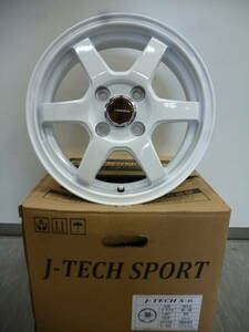 JTECH S-6ホワイト・白★14×4.5J★軽自動車・ムーブ・アルト・ミラ・ミライース・ラパン・ワゴンR・NBOX・フレアワゴン・ekクロス★G