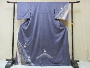 1円 良品 正絹 着物 訪問着 縮緬 入学 卒業 絞り 鹿の子 金彩 秋草文 高級 袷 身丈157cm 裄67cm ◆逸品◆【夢職】★★★★