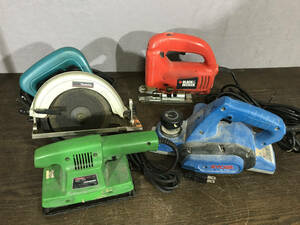 【2197】 電動工具 4台セット マキタ makita リョービ RYOBI 丸のこ ジグソー サンダー カンナ 【中古品】