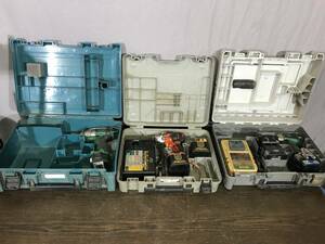 【2213】 充電式 インパクトドライバ 3台セット makita マキタ M693D National 松下電工 EZ6506 RYOBI リョービ BID-140 電動工具 