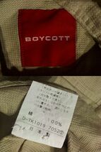 ☆国産☆ボイコット【BOYCOTT】長袖シャツ コットンシャツ 37/S ベージュ_画像6