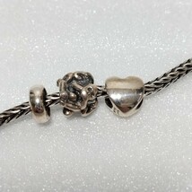 TROLLBEADS トロールビーズ ブレスレット 約18cm シルバー チャーム スペーサー ハート A-403_画像5