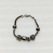 TROLLBEADS トロールビーズ ブレスレット 約18cm シルバー チャーム スペーサー ハート A-403_画像1