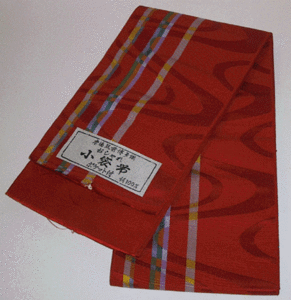  Hidesho * stock goods new goods silk genuine . front Hakata woven hanhaba obi small double-woven obi 
