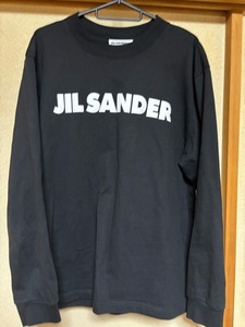 ☆JIL SANDER ジルサンダー 長袖シャツ BLACK ロンT フロントロゴ シャツ size M　USED