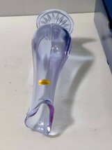 Noritake ノリタケ CRYSTAL クリスタル フラワーベース 一輪挿し 色硝子 パープル系 ガラス 花器 花瓶 置物 インテリア 高さ29.5cm 箱付き_画像7