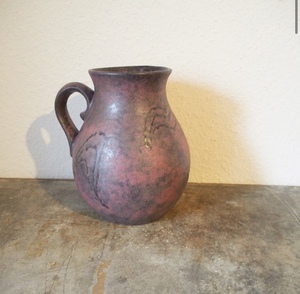 Art hand Auction Rare German Vintage Ruscha Art Design Fat Lava Flower Vase Handmade Vase Old Tools Store Fixtures Flower Vase Pottery Art Object, antique, collection, miscellaneous goods, others