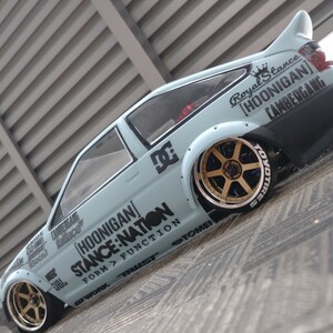 AE86 HOONIGAN ラジコン ラジドリボディ 用 カッティング ステッカー 色指定可 YD-2 RDX MC1 GALM