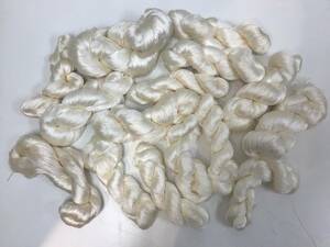 2648■　絹糸 大量おまとめ シルク SILK 織り糸 織物 着物 着尺 色 未使用 長期保管品