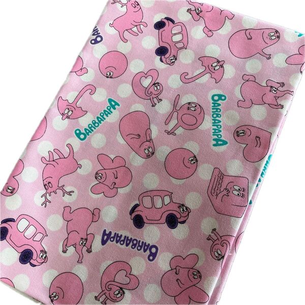 現品限り バーバパパ 生地 幅105 50センチ ハンドメイド 格安 ピンク