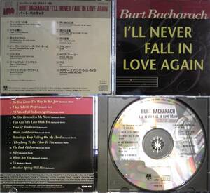 BURT BACHARACH I'LL NEVER FALL IN LOVE AGAIN + A & M NEW GOLD SERIES