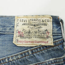 USA製 Levi's リーバイス 201 デニム パンツ 復刻 ジーンズ W36 青耳 尾錠 サスペンダーボタン バレンシア工場製_画像3