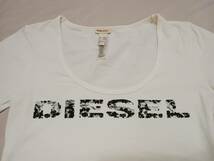 DIESEL ディーゼル Tシャツ 半袖 ホワイト系 トップス レディース 表記サイズ：XS（USA表記）_画像2