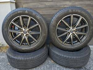 ENKEI製　タイヤ付きアルミホイールセット ４本　205/60R16　6.5J　PCD114.3　5穴　2020年製造　ホンダ　ストリーム